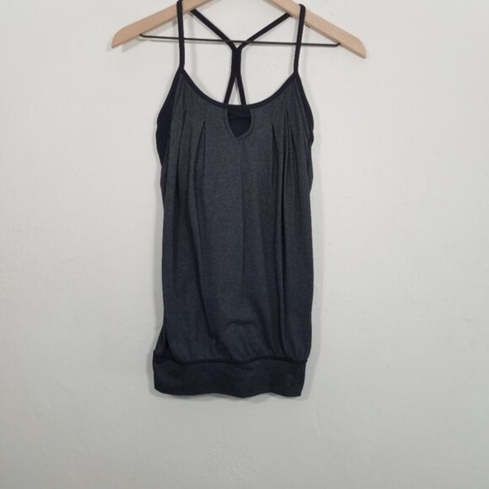 Lululemon Tank Top with Built in Bra Black and Gray Size 6